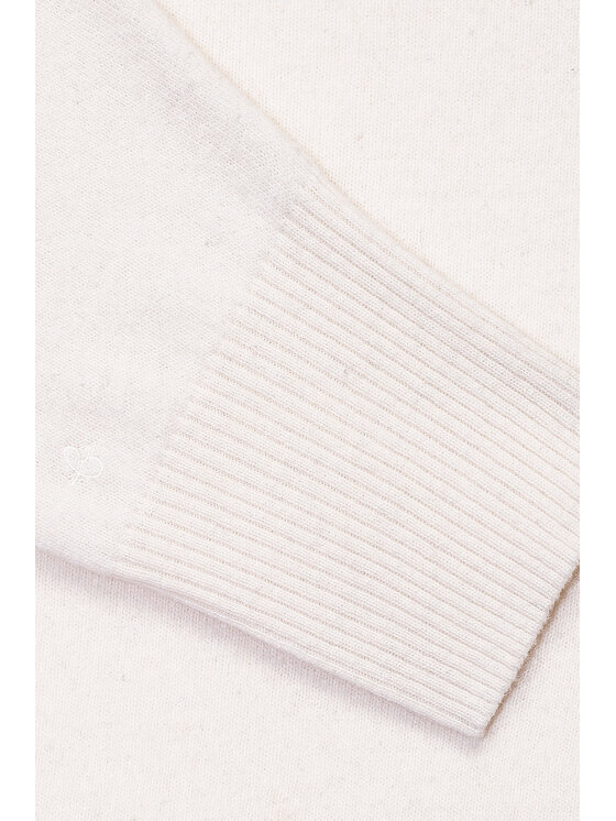 B SIDES B SIDES Sweter MERINO Biały Regular Fit
