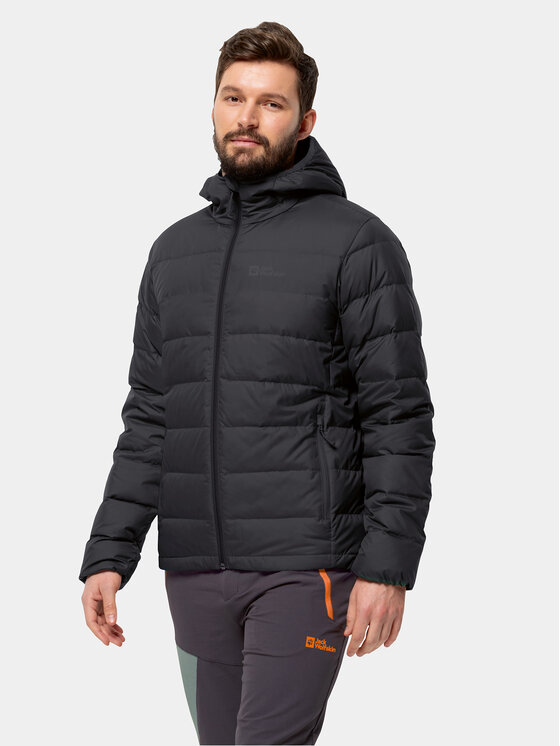 Jack Wolfskin Jack Wolfskin Vatovaná bunda Ather Down Hoody 1207671 Černá Regular Fit