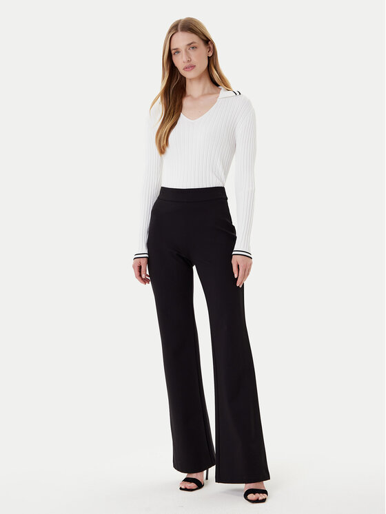 DKNY DKNY Hlače P2JKTO68 Crna Flare Fit