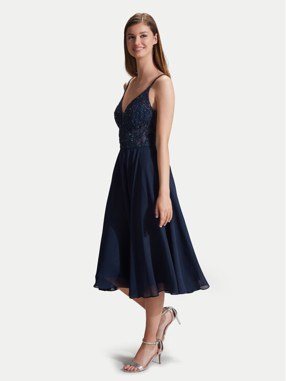 Hey Kyla Hey Kyla Cocktail obleka 5AC106HK Mornarsko modra Slim Fit