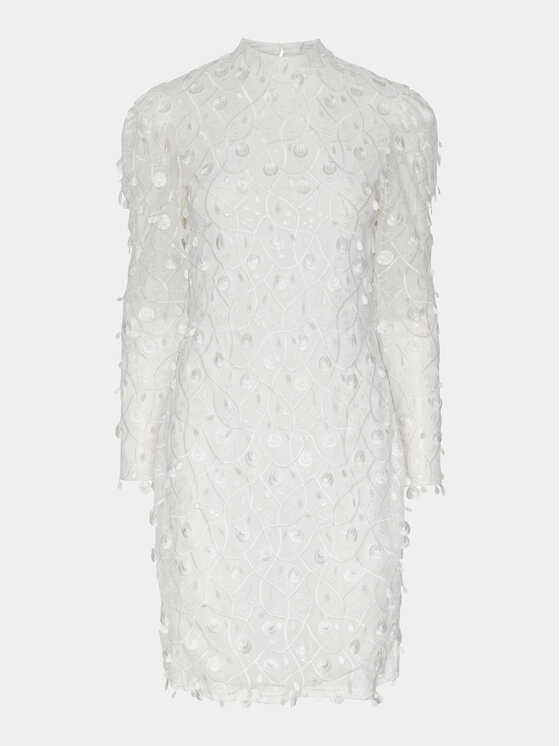 YAS YAS Cocktail obleka 26030914 Bela Slim Fit