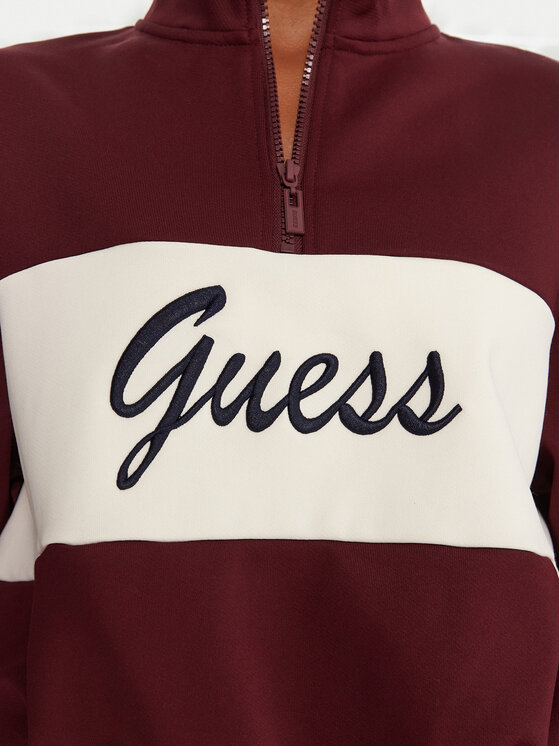 Guess Guess Bluză V5BQ00 KCX22 Vișiniu Regular Fit