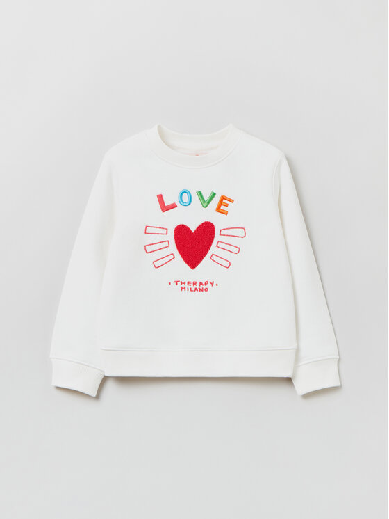 OVS OVS Sweatshirt 1636565 Weiß Regular Fit