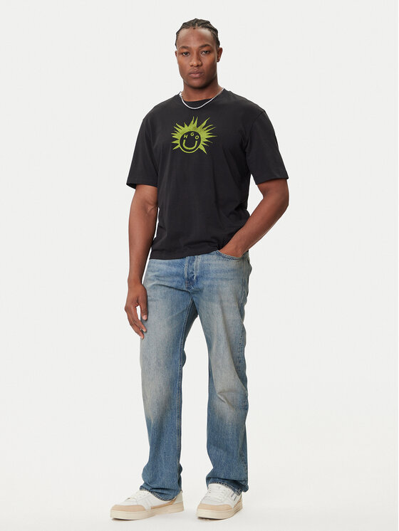 HUGO HUGO Tricou Nugix 50543485 Negru Regular Fit