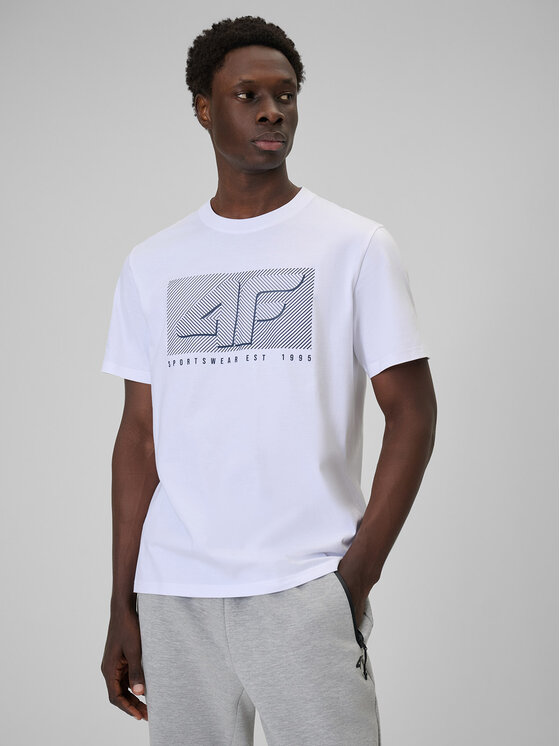 4F 4F T-Shirt COMMERCIAL 12 Biały Regular Fit