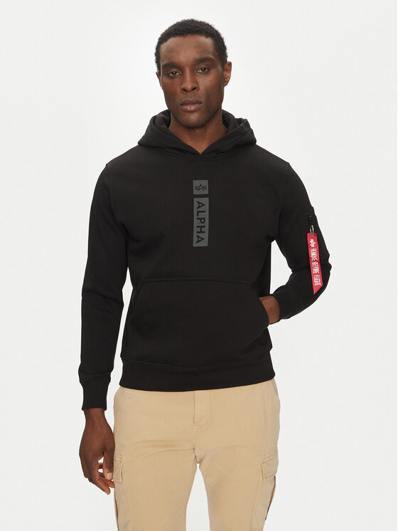 Alpha Industries Mikina Puff Print 146338 Čierna Regular Fit