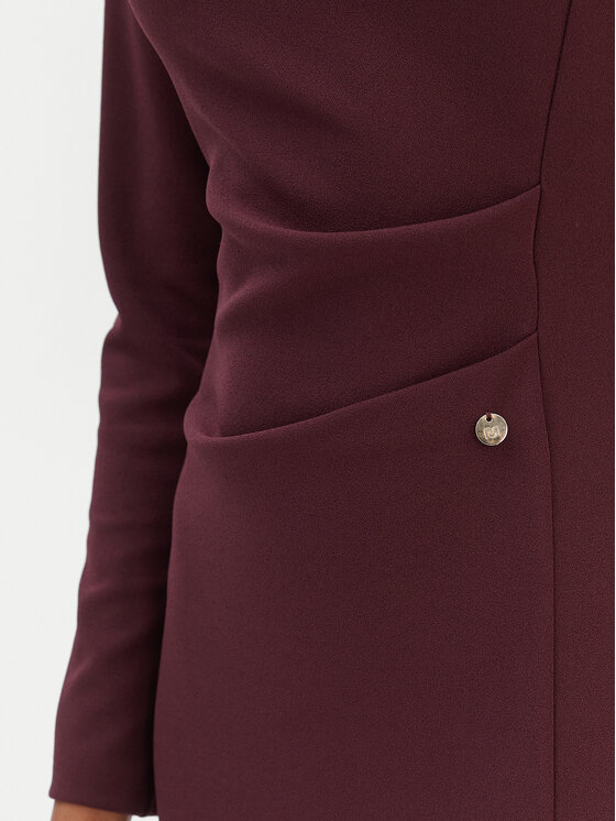 Rinascimento Rinascimento Õhtune kleit CFC0126572003 Bordoopunane Slim Fit