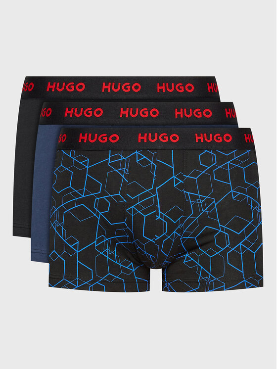 Hugo Комплект 3 чифта боксерки Trunk Triplet Design 50480170 Черен