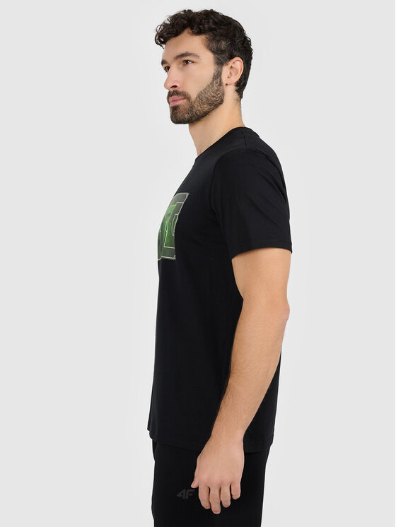 4F 4F T-Shirt WINTER CODE Czarny Regular Fit