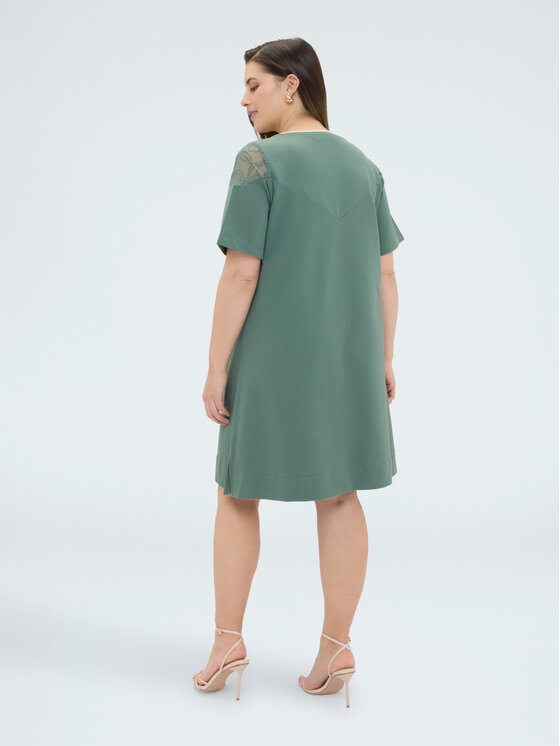 Fiorella Rubino Fiorella Rubino Vestito da giorno 7803L001220N025 Verde A-Line Fit