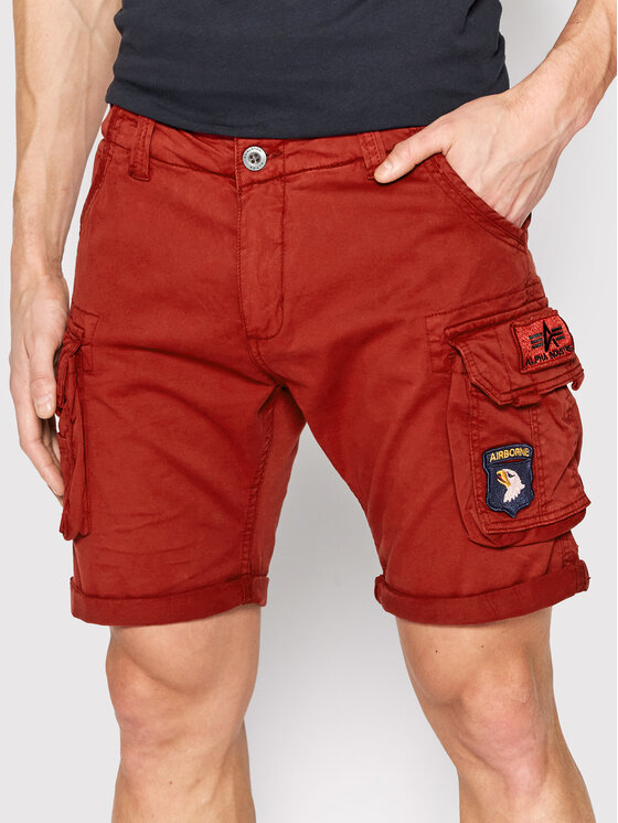 Alpha Industries Stoffshorts Crew 186209 Rot Regular Fit | Shorts