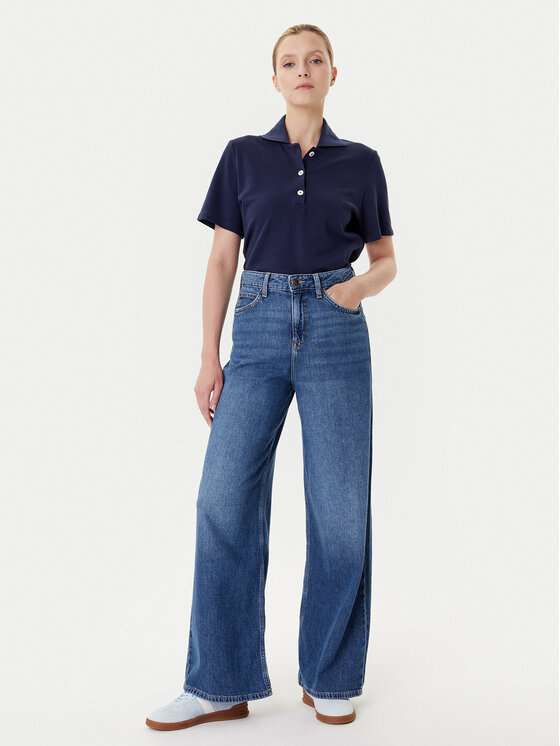 Lee Jeansy Stella 112370893 Niebieski Wide Leg