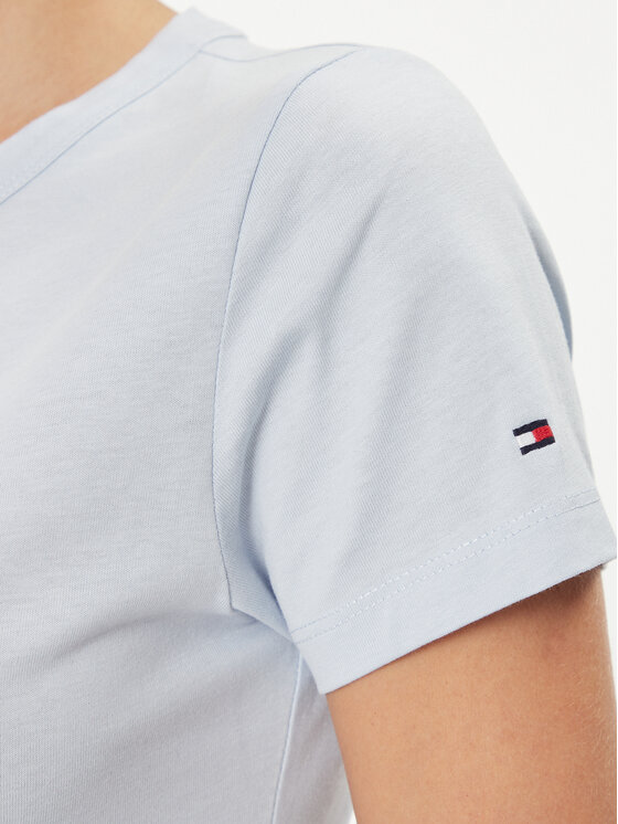 Tommy Hilfiger Tommy Hilfiger Футболка WW0WW38872 Блакитний Slim Fit