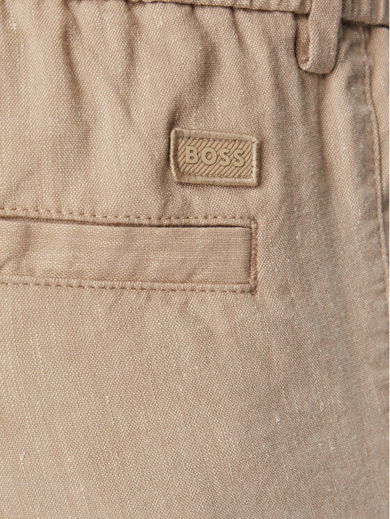 BOSS BOSS Bavlnené nohavice Kane1 50557859 Béžová Regular Fit