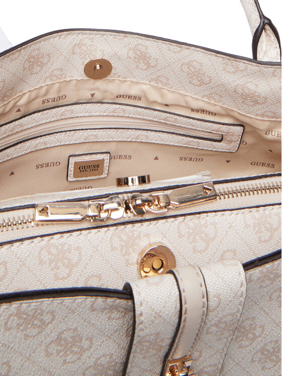 Guess Guess Handtasche Yvonne Logo HWSG23 78220 Creme