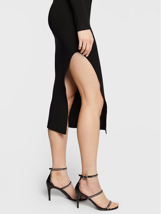 Patrizia Pepe Patrizia Pepe Koktejlové šaty 2A2433/K7X5-K103 Černá Slim Fit