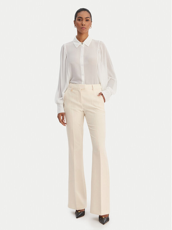 Fracomina Fracomina Stoffhose FR26SVA004W42901 Écru Regular Fit