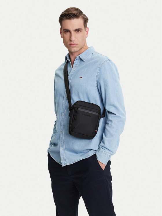 Tommy Hilfiger Tommy Hilfiger Τσαντάκι Th Tpu Mini Reporter AM0AM13498 Μαύρο