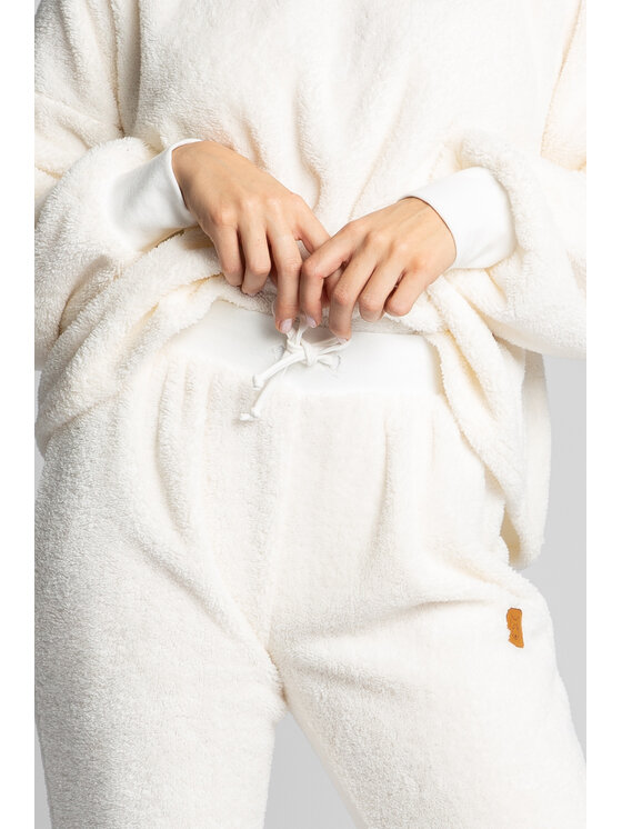 LaLupa LaLupa Spodnie piżamowe LA004 Biały Comfortable Fit