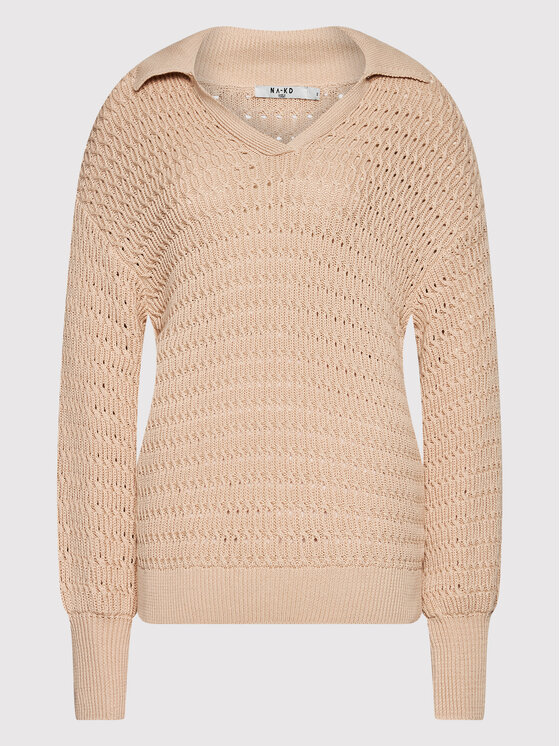 NA-KD NA-KD Maglione 1100-005678-1119-003 Beige Oversize