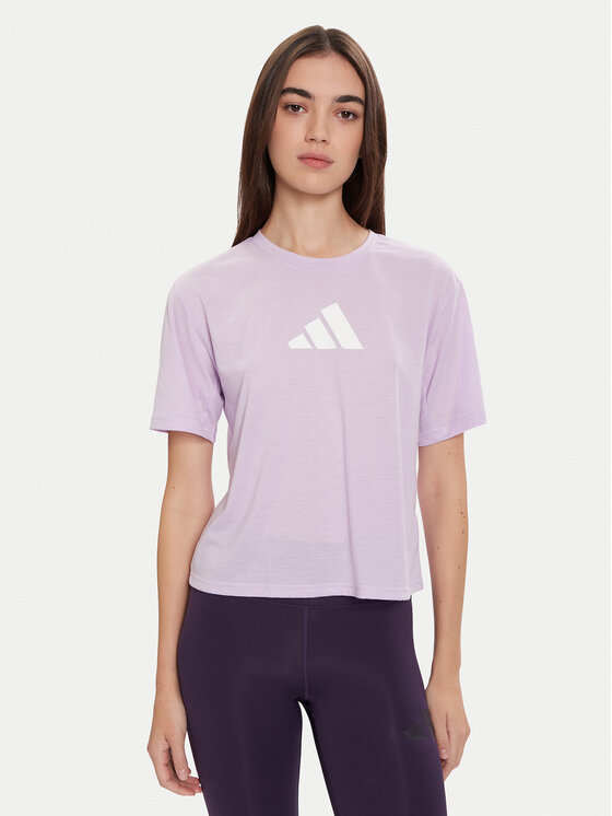 adidas adidas Funkční tričko Train Essentials Big Logo JY2183 Fialová Regular Fit