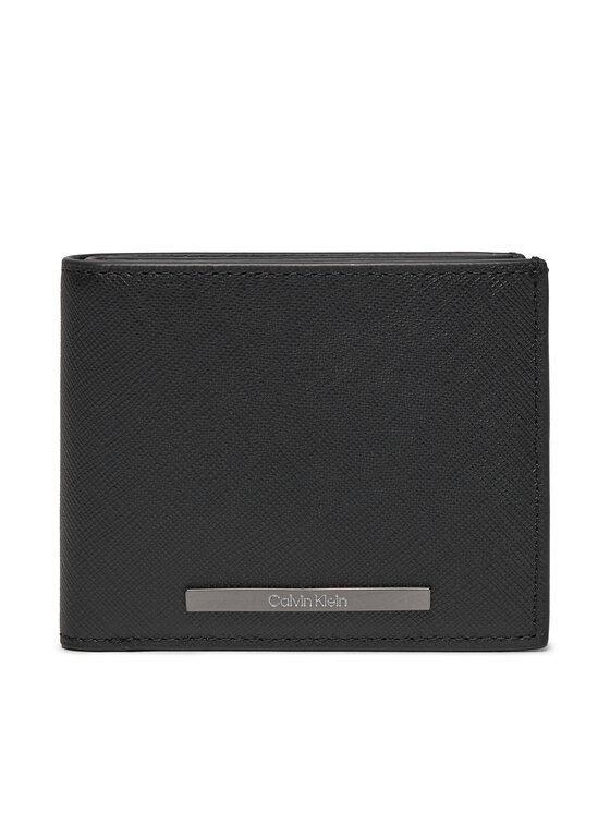 Portofel Mare pentru Bărbați Calvin Klein Modern Bar Bifold 5Cc W/Coin K50K511675 Negru