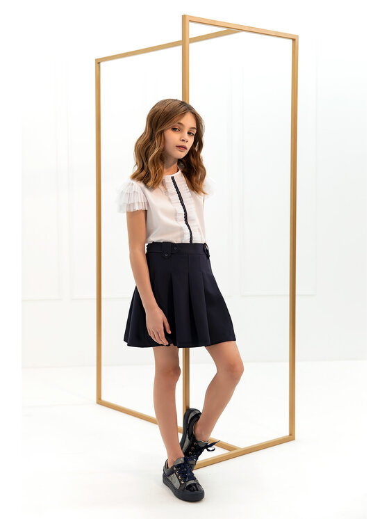 SLY SLY Bluzka 3S-123 Biały Classic Fit