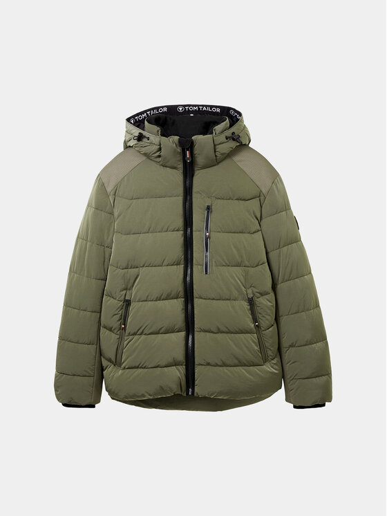 Tom Tailor Tom Tailor Geacă din puf 1037342 Verde Regular Fit