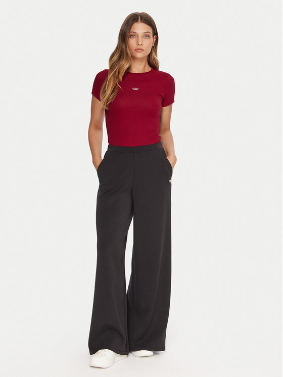 Guess Jeans Guess Jeans Marškinėliai W5BP45 KA0H1 Raudona Slim Fit