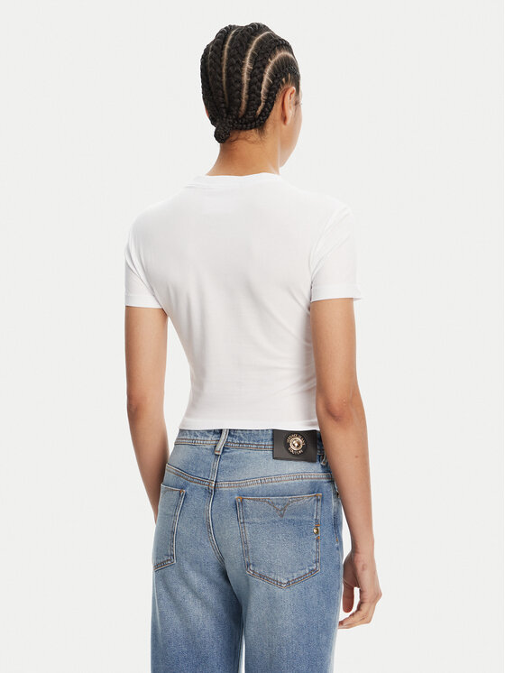 Versace Jeans Couture Versace Jeans Couture Póló 78HAHC05 Fehér Slim Fit