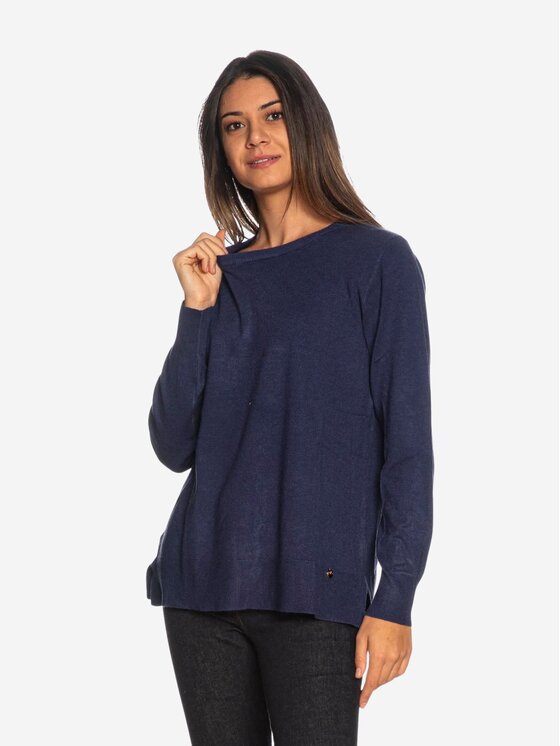 Yes Zee Yes Zee Maglione Maglia donna Blu Regular Fit