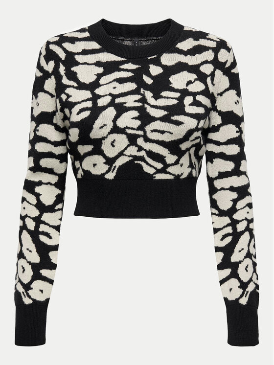 ONLY ONLY Džemperis Lima 15339828 Melns Cropped Fit