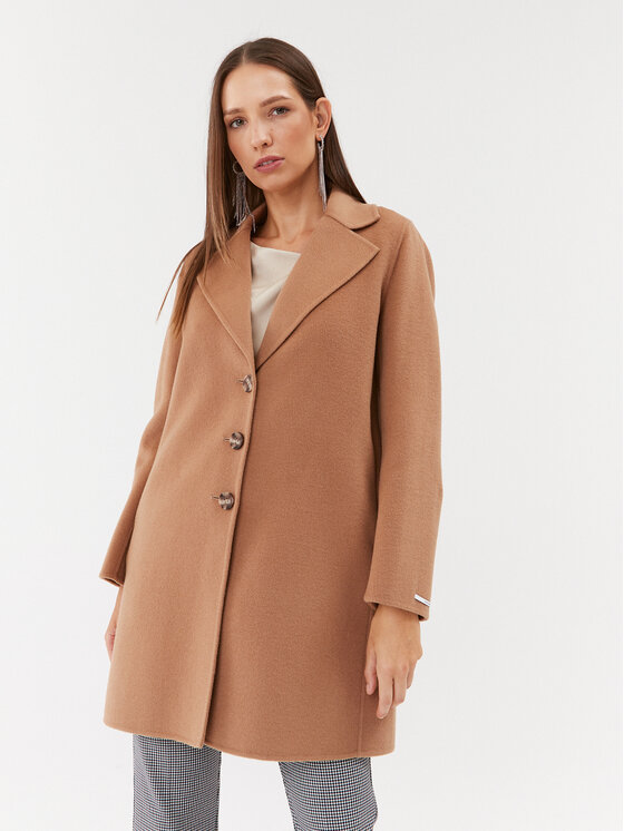 Marella Marella Volneni plašč Betel 2330161138200 Rjava Regular Fit