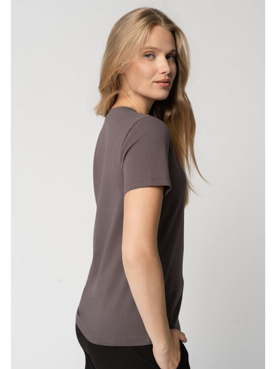 Volcano Volcano T-Shirt T-LEA Fioletowy Regular Fit
