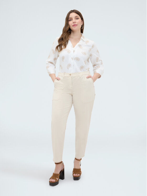 Fiorella Rubino Fiorella Rubino Camicia 5044T001447N011 Bianco Boxy Fit