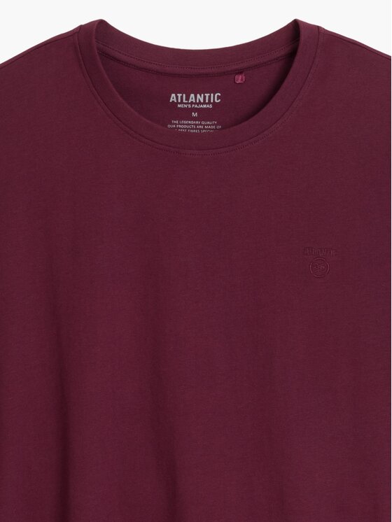Atlantic Atlantic Piżama Long Peach Effect Bordowy Regular Fit