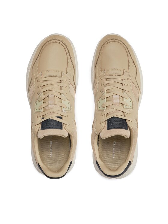 Tommy Hilfiger Tommy Hilfiger Tenisice Modern Runner Premium Lth FM0FM04879 Bež