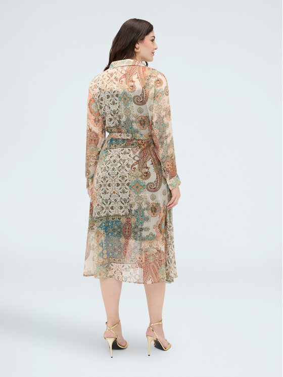 Fiorella Rubino Fiorella Rubino Vestito da giorno 7005T001845N0R2 Crema A-Line Fit