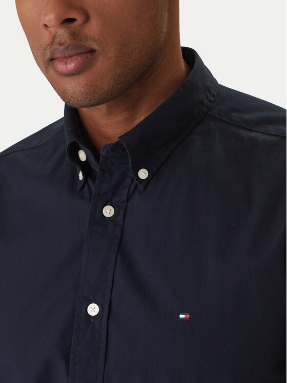 Tommy Hilfiger Tommy Hilfiger Риза Core Flex MW0MW39988 Тъмносин Regular Fit