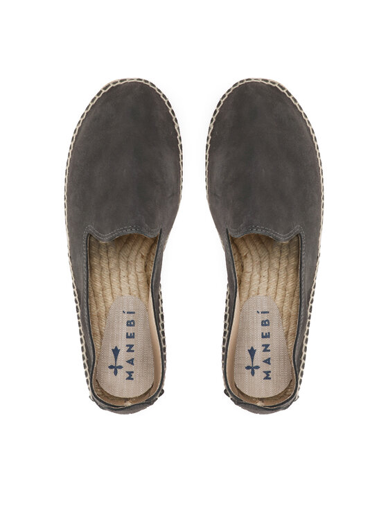 Manebi Manebi Espadrilky Suede Flat Espadrilles W 1.0 C0 Šedá