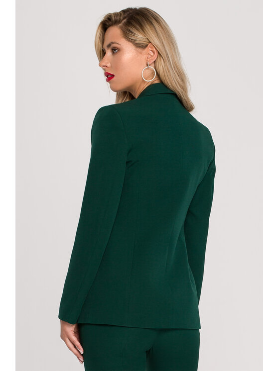 Makover Makover Marynarka K141 Zielony Regular Fit