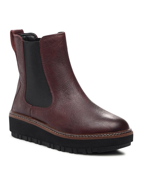 Clarks Clarks Kotníková obuv s elastickým prvkem Orianna W Up 261748224 Bordó