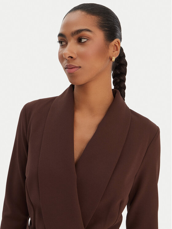 Rinascimento Rinascimento Коктейльна сукня CFC0126777003 Коричневий Slim Fit