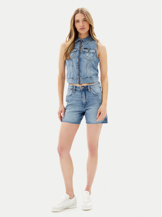 Wrangler Wrangler Džínové šortky Cowboy 112362703 Modrá Relaxed Fit