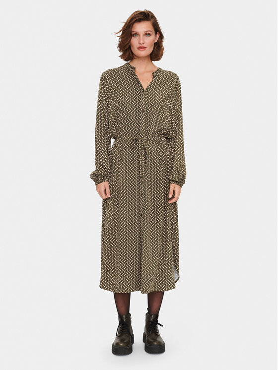 Saint Tropez Saint Tropez Marškinių tipo suknelė 30511353 Žalia Casual Fit