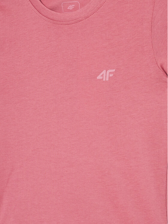 4F 4F T-Shirt 4FJWMM00TTSHF1658 Różowy Slim Fit