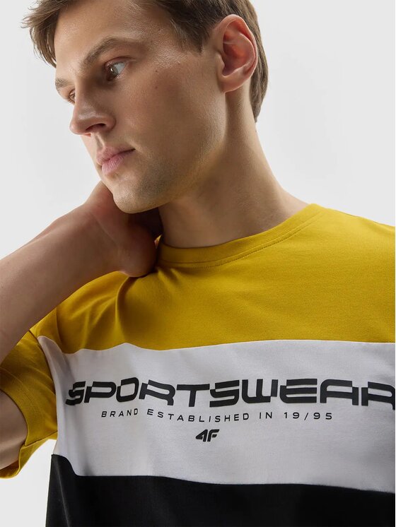 4F 4F T-shirt 4FWSS24TTSHM1326-71S Giallo Regular Fit