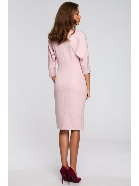 Stylove Stylove Sukienka koktajlowa S242 Różowy Regular Fit