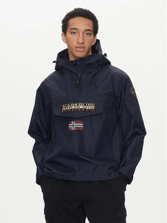Napapijri Giacca anorak Rainforest Next Sum NP0A4ILW Blu Loose Fit, taglia : XXL