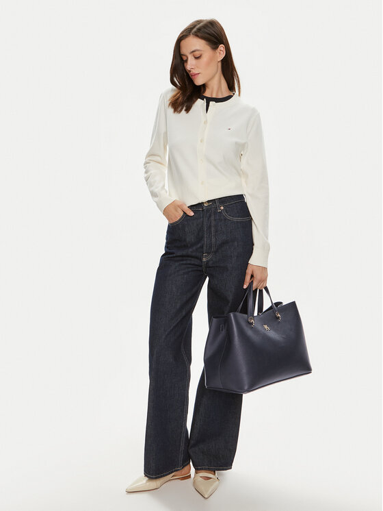Tommy Hilfiger Tommy Hilfiger Torbica Th Emblem Satchel AW0AW15177 Tamnoplava